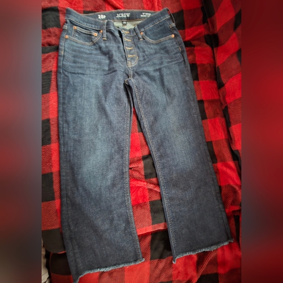 J.Crew 9” Demi-Boot Crop Jeans 28P Dark Wash - Picture 12 of 13